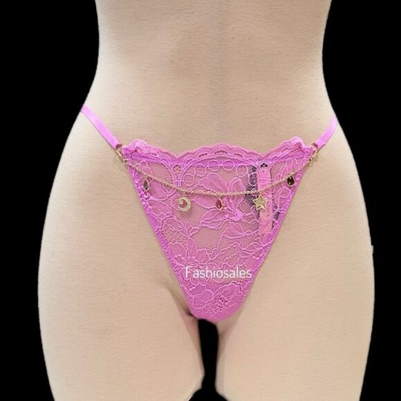 Victorias Secret Very Sexy Charm Lace V String Thong Panty Medium - Picture 1 of 8